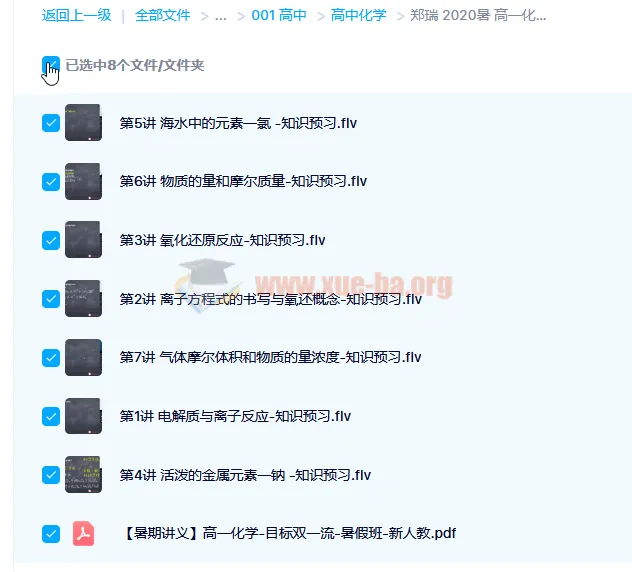 郑瑞2020暑高一化学目标双一流暑期班 7讲含讲义