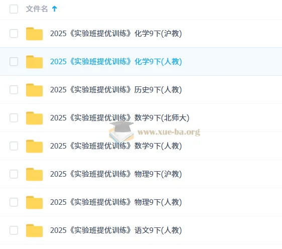 2025初中实验班提优训练 七八九年级下册多版本合集