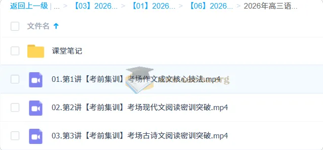 2026年高考语文 李建华高三冲刺密训班 考前集训突破
