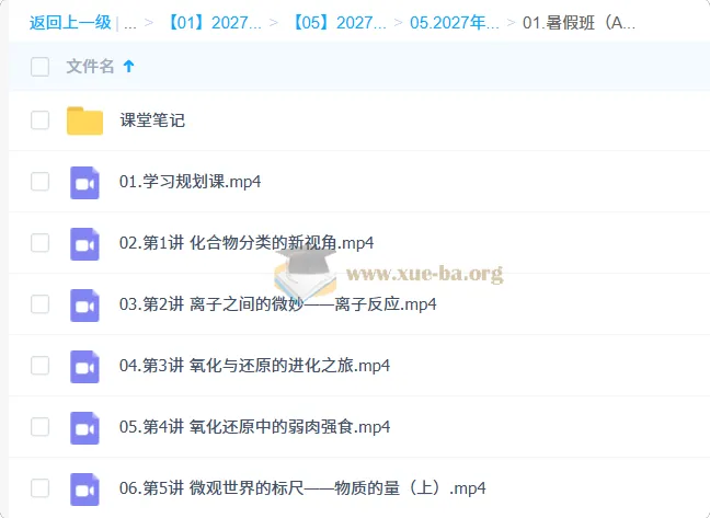 2027高中高一化学 林森 暑假A+班 课程合集