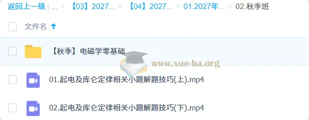 2027高三高考物理 夏梦迪一轮秋季班 电磁学专项突破