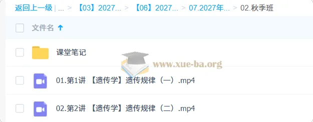 2027高三高考生物 张元振 秋季班 遗传学专题精讲