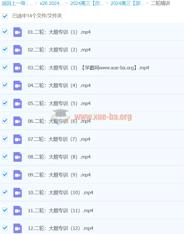 2024高考历史邵轶晨二轮精讲 大题专训全14讲