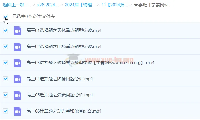 2024高三高考物理 张展博物理春季班 计算题与选择题专项突破