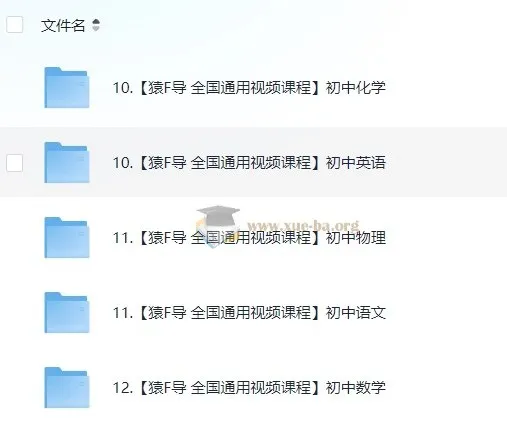 猿辅导初中课程合集 130GB 全科视频资源