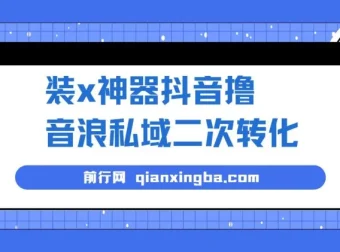 抖音装x神器项目：私域二次转化，单日轻松变现500+