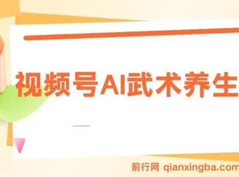 视频号AI武术养生赛道项目介绍