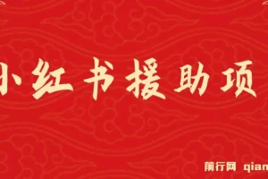 赛道冷门收入不俗：小红书援助项目介绍