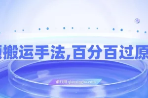 视频搬运原创手法教程，助力起号变现