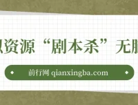 虚拟资源剧本杀项目：轻松实现日入200+