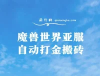 魔兽世界亚服自动打金搬砖教程：脚本矩阵操作