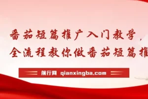 番茄短篇推广教学：全流程入门指南