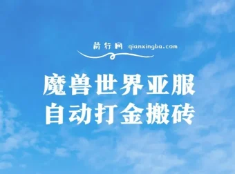 魔兽世界亚服自动打金搬砖教程：脚本矩阵操作