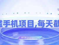 0门槛手机截图兼职项目，轻松日入300+