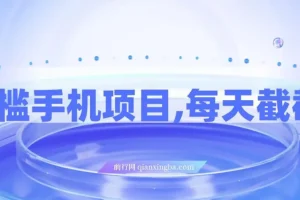 0门槛手机截图兼职项目，轻松日入300+