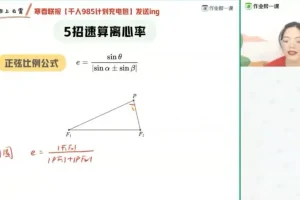 谭梦云：高三数学抛物线与离心率秒杀技巧