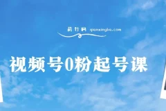 视频号0粉起号实操课程：自然流与微付费结合