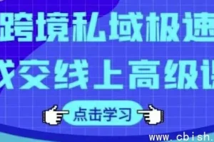 跨境私域极速成交线上高级课程