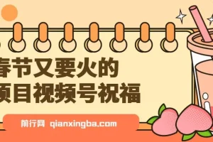 视频号春节祝福项目：分成与带货双收益课程