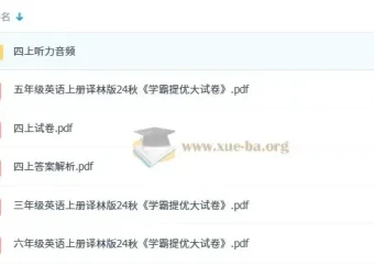 2025秋学霸提优大试卷