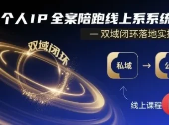 个人IP全案陪跑线上系统课：双域闭环落地实操