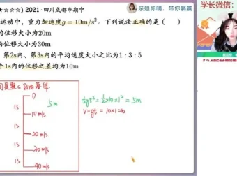 高一物理林婉晴秋季尖端系统课（含追及相遇/牛顿定律/曲线运动）