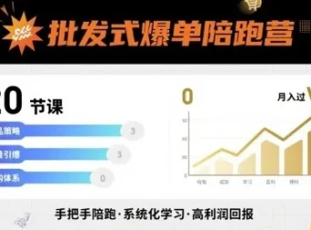 批发式爆单陪跑营：20节实战课实现爆单