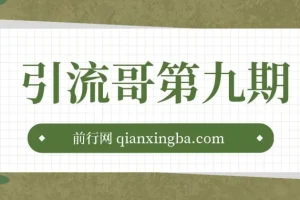 引流哥第九期：多平台引流技巧课程