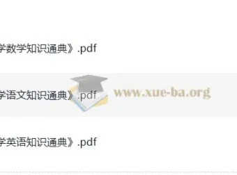 小升初《知识通典》：小学语数英学习资料