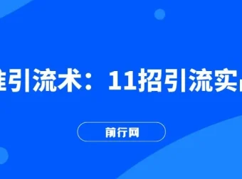 精准引流术：11招引流实战课程