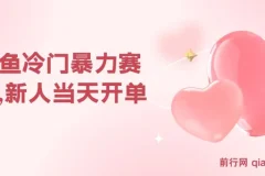 闲鱼冷门赛道副业课程：新人快速开单，利润可观