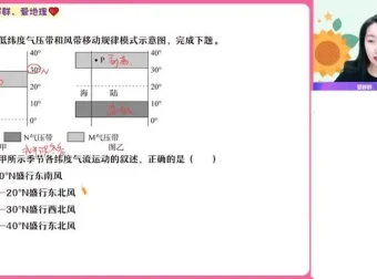 王群精讲高二地理暑假课程：陆地水、洋流与地球运动