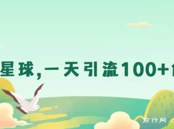 星球引流：日获100+创业粉实操项目