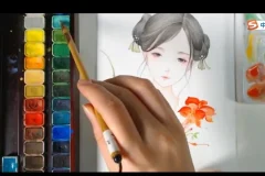 古风水彩人物绘画33讲课程：零基础入门到精通