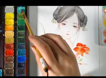 古风水彩人物绘画33讲课程：零基础入门到精通