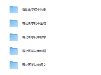 初中小四门物理化学动画课程