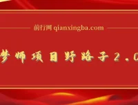 AI绘梦师项目野路子2.0玩法课程