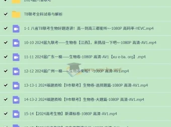 一生儿高考生物套卷讲解合集