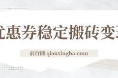 优惠券稳定搬砖变现课程：无经验也能上手的高利润项目