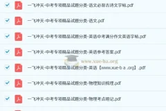 一飞冲天中考专项精品试题分类（2024 – 2026版）