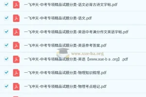 一飞冲天中考专项精品试题分类（2024 – 2026版）