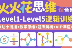 火花思维课程合集：Level1 – Level5逻辑训练（幼小衔接+数学思维+题库解析+VIP课程）