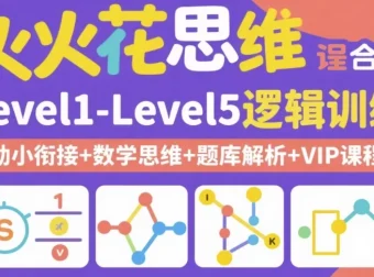 火花思维课程合集：Level1 – Level5逻辑训练（幼小衔接+数学思维+题库解析+VIP课程）
