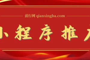 2025年微信小程序推广最新玩法课程：轻松日入1000+，操作简单