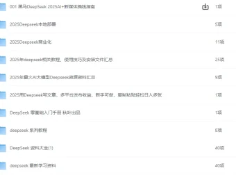 DeepSeek 资源大全：目前全网最全的 DeepSeek 资料汇总
