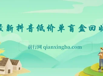 抖音低价单盲盒回收项目：单机日利润约200元