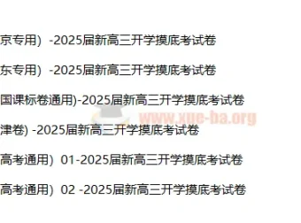 2025届新高三开学摸底考试卷：高考英语
