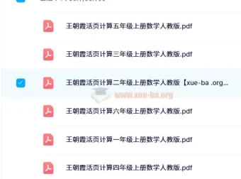 2024秋王朝霞小学数学活页计算