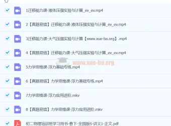 杨萌初二物理2024 S寒春班课程