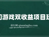 热门游戏双收益项目玩法教程